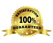 A gold badge with the words 100% guaranteed from ARTIK Medical Supply.