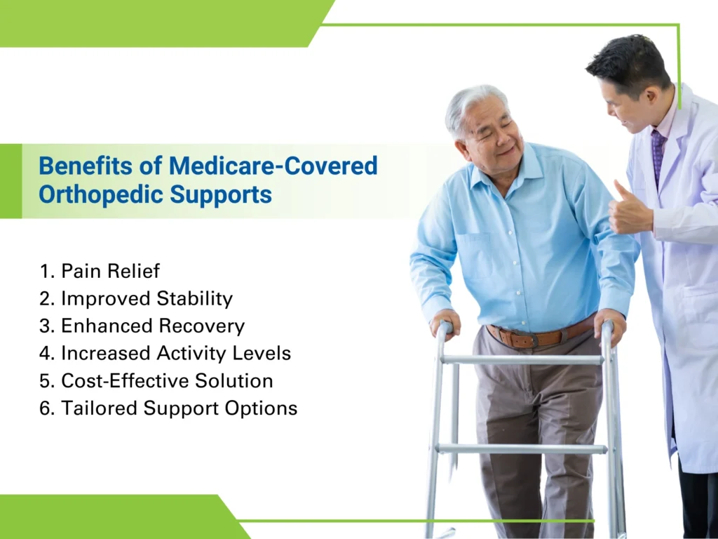 Medicare-covered orthopedic supports, such as knee braces, offer a range of benefits for individuals managing chronic knee pain or recovering from injury. These devices are designed to improve quality of life and ensure patients maintain mobility and independence. 1. Pain Relief Knee braces reduce strain on the affected joints, alleviating pain and discomfort associated with conditions like osteoarthritis or ligament injuries. 2. Improved Stability By stabilizing the knee joint, braces reduce the risk of falls or further injury, particularly during daily activities or rehabilitation exercises. 3. Enhanced Recovery For post-surgical patients, rehabilitative knee braces enable controlled movement, supporting the healing process while preventing complications from overexertion. 4. Increased Activity Levels With reduced pain and improved joint support, individuals can regain confidence in performing everyday tasks like walking, standing, and exercising. 5. Cost-Effective Solution Medicare coverage makes high-quality knee braces affordable, providing access to necessary medical devices without the financial strain often associated with healthcare equipment. 6. Tailored Support Options Medicare’s coverage of various brace types ensures that beneficiaries receive personalized support that aligns with their specific condition, whether it’s osteoarthritis, post-surgical recovery, or chronic pain management. Tips for Choosing the Right Knee Brace Selecting the right knee brace is a critical step in ensuring effective treatment and long-term comfort. Here are some detailed tips to guide your decision-making process: 1. Consult Your Physician Begin by discussing your condition with your doctor or orthopedic specialist. They can provide specific recommendations based on your diagnosis, such as whether you need a functional brace for mobility, an unloader brace for osteoarthritis, or a rehabilitative brace for post-surgical recovery. A professional evaluation ensures you choose a brace tailored to your medical needs. 2. Consider Comfort and Fit A well-fitted brace is crucial for both effectiveness and comfort. It should fit snugly enough to provide support without restricting circulation or causing irritation. Poorly fitted braces can exacerbate discomfort or fail to deliver the necessary support. Many suppliers, including Medicare-approved providers, offer sizing guides or adjustable options to help you find the perfect fit. 3. Evaluate Materials The materials used in the brace can significantly impact your overall experience. Opt for lightweight, breathable fabrics to reduce the risk of overheating or skin irritation, especially if you need to wear the brace for extended periods. Additionally, look for moisture-wicking materials if you live in a warm climate or engage in physical activities. 4. Focus on Functionality Not all braces are designed for the same purpose, so it’s important to select one that meets your specific requirements. For example: Pain Relief: Compression braces or sleeves can help reduce mild pain and swelling. Post-Surgical Recovery: Rehabilitative braces limit harmful movements while allowing safe mobility during healing. Physical Activity Support: Functional or prophylactic braces are ideal for individuals looking to stay active while preventing injuries or managing existing conditions. 5. Consider Adjustability and Customization\ Some braces feature adjustable straps, hinges, or panels that allow you to customize the fit and level of support. This flexibility is particularly useful for individuals with fluctuating symptoms, as it lets you adapt the brace to your comfort and activity levels. 6. Test for Ease of Use Ensure the brace is easy to put on and take off, especially if you have limited dexterity or plan to use it daily. Simple designs with clear instructions can make a significant difference in your overall experience. Read More: Medicare Knee Brace: How to Apply and Navigate the Approval Process Common Questions About Medicare-Covered Knee Braces 1. Can I get a replacement brace? Medicare will cover a replacement if your current brace is damaged beyond repair or no longer meets your needs. 2. Do I need a new prescription for each brace? Generally, one prescription is sufficient unless your condition or treatment plan changes. 3. Can I use supplemental insurance to reduce costs? Yes, Medigap or Medicare Advantage plans can help cover coinsurance and other out-of-pocket expenses. 4. Are custom knee braces covered? Custom braces may be covered if deemed medically necessary by your doctor and meet Medicare’s criteria. 5. How often can I get a new brace? Medicare typically replaces braces based on medical necessity, as determined by your physician. How Can Artik Medical Supply Help? At Artik Medical Supply, we specialize in providing Medicare-approved orthopedic supports that meet your specific needs. Here’s how we can assist: Extensive Selection: Choose from a variety of high-quality knee braces tailored for conditions like osteoarthritis, ligament injuries, and post-surgical recovery. Hassle-Free Medicare Assistance: We handle all the necessary Medicare paperwork, ensuring a smooth application process. Expert Advice: Our team of professionals helps you select the most suitable brace for your condition and answers any questions about coverage. Affordable Options: For those without Medicare coverage, we offer competitive pricing to ensure access to essential support. Conclusion Managing knee pain doesn’t have to be overwhelming. With Medicare-covered orthopedic supports, you can reduce discomfort, improve stability, and regain mobility. By understanding your eligibility, choosing the right brace, and working with trusted suppliers like Artik Medical Supply, you can take control of your knee health and enhance your quality of life. Contact Artik Medical Supply today to explore your options and start your journey toward better knee health! 